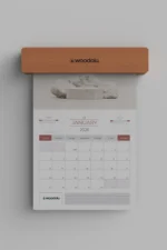 DT-01 Ahşap Duvar Takvimi | doğal ahşap takvim – klivya.com.tr